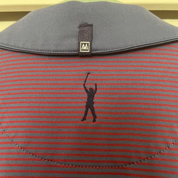 MIZZEN+MAIN Phil Mickelson Red Blue Stripe Golf Polo - Picture 7 of 9
